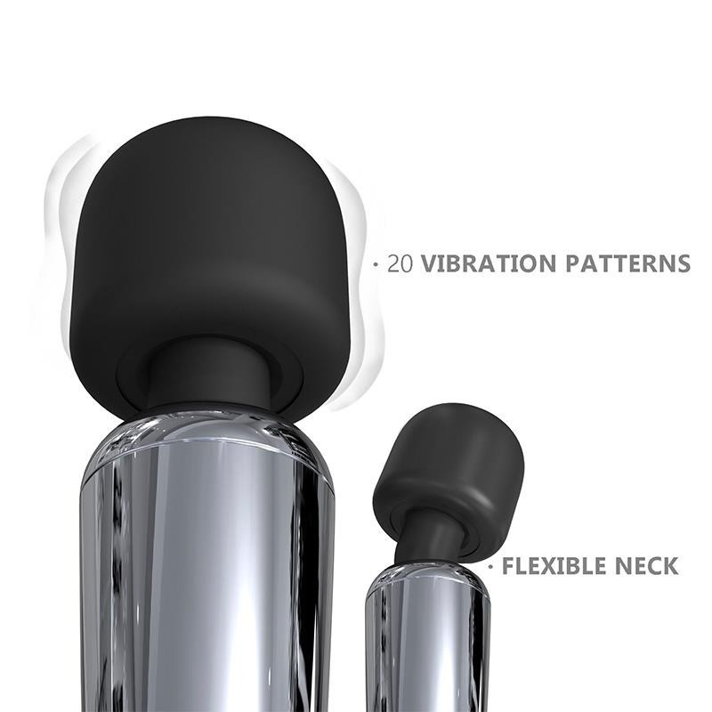 Baguette Vibromasseur High-Tech Super puissant USB Couleur Chrome silicone