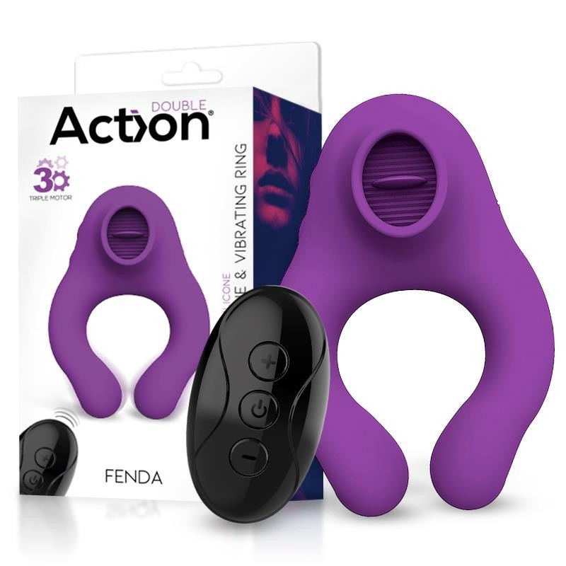 Fenda Anneau Vibromasseur avec langue stimulateur et télécommande 3 Moteurs USB magnetique