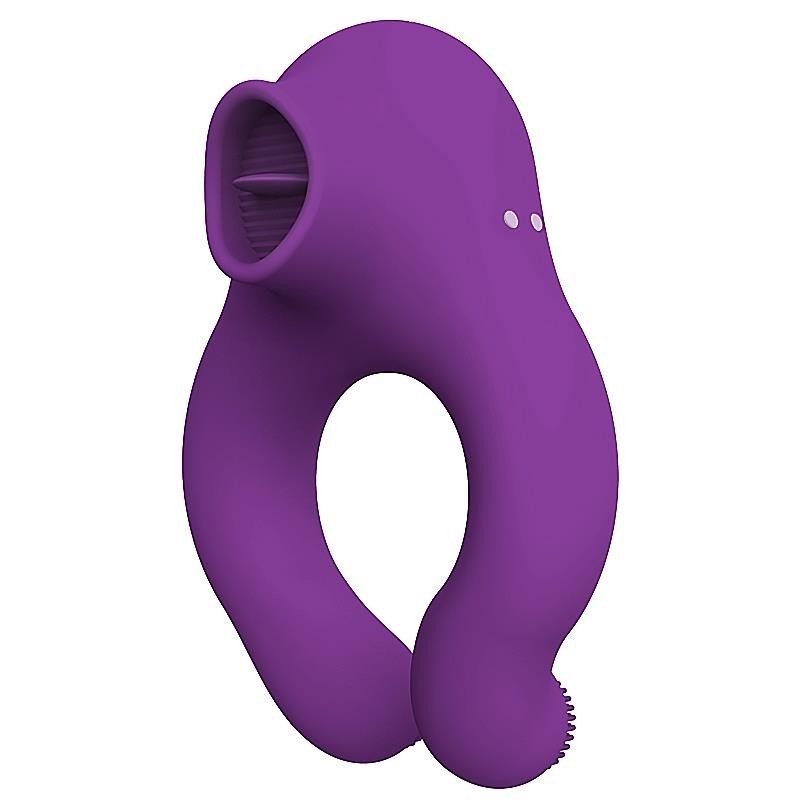 Fenda Anneau Vibromasseur avec langue stimulateur et télécommande 3 Moteurs USB magnetique