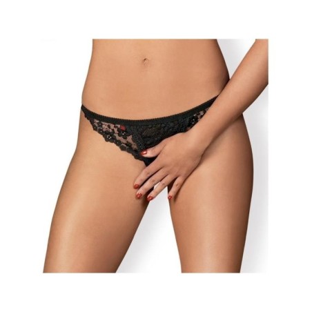 Letica Tanga Ouvert Noir