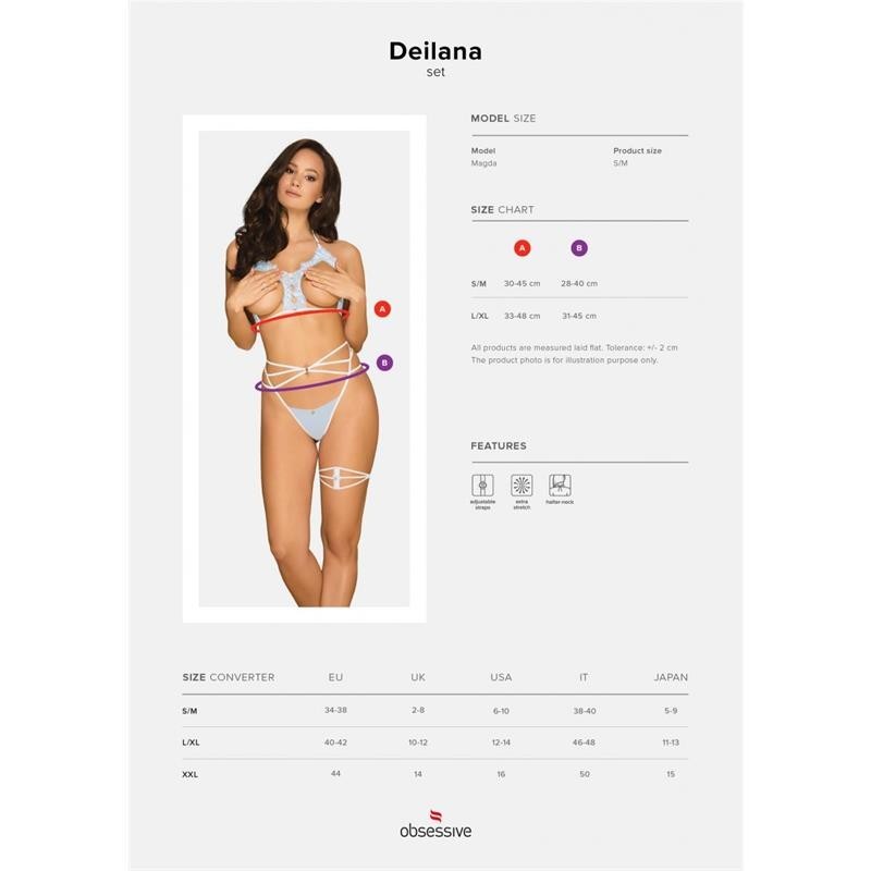 Deilana Set avec soutien-gorge ouvert
