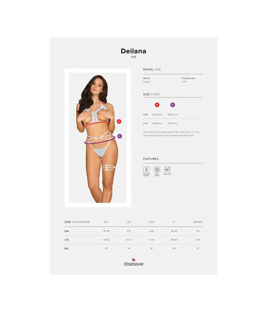 Ensemble Deilana avec soutien-gorge ouvert et string