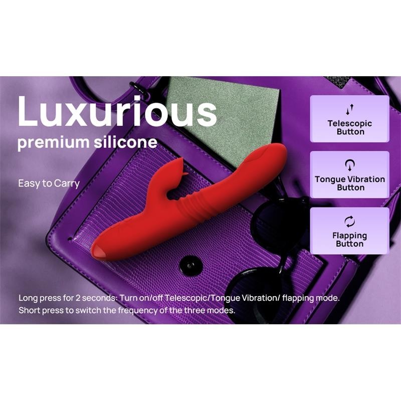 vibromasseur en velours avec poussée et pulsation