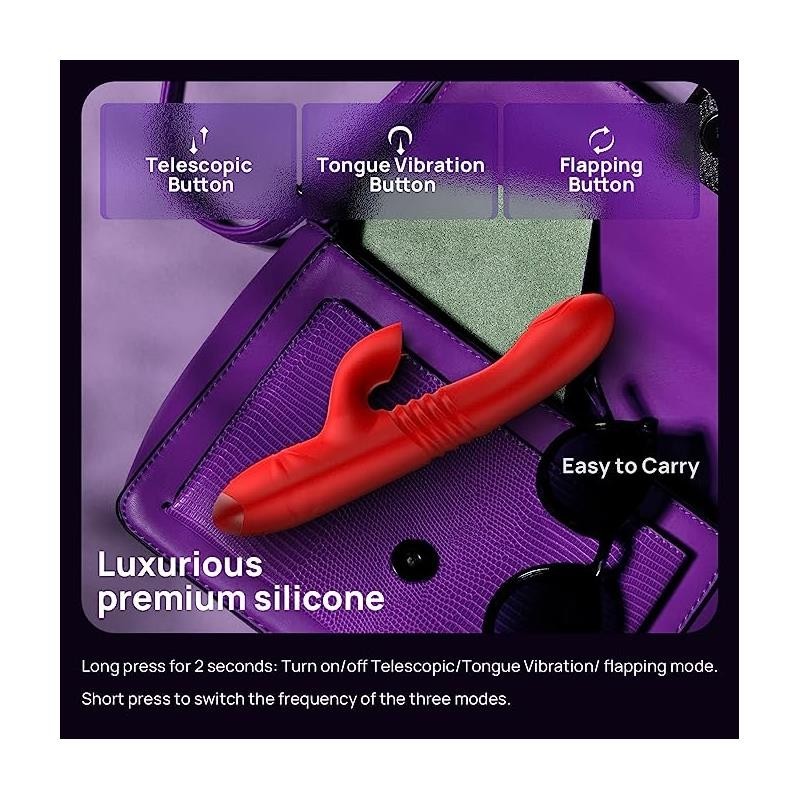 vibromasseur en velours avec poussée et pulsation