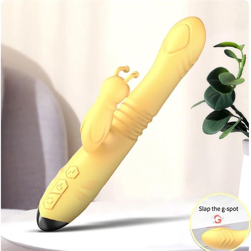 Honeybee vibromasseur avec poussée et pulsation