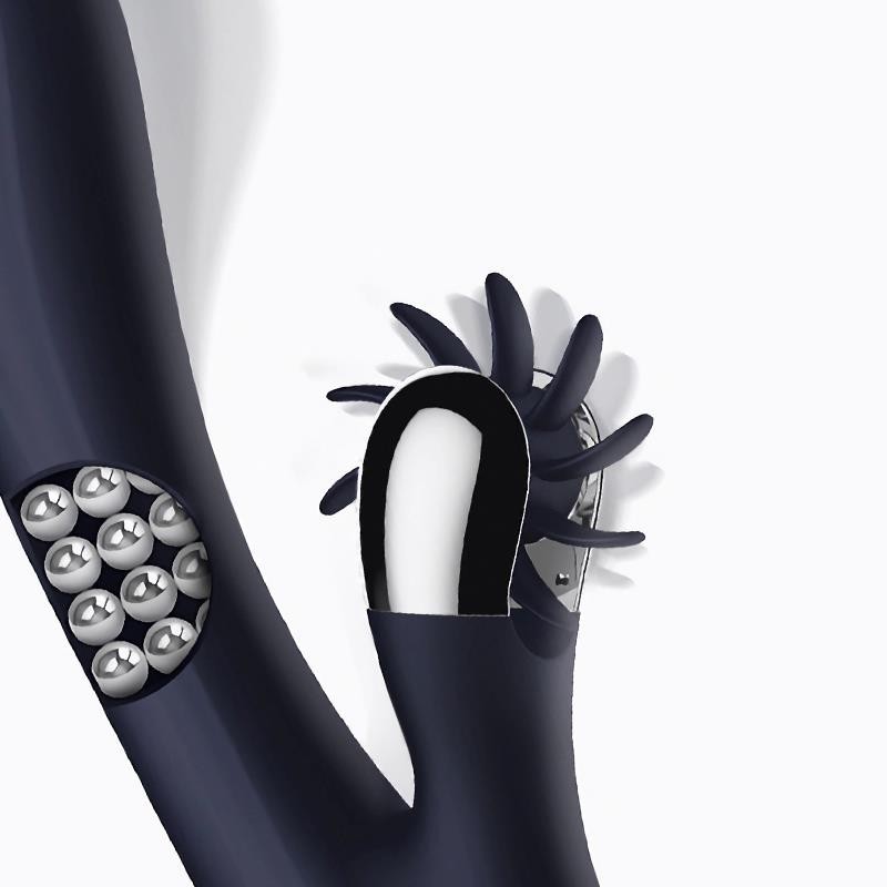 Royalspace vibromasseur avec Langues Stimulatrices et boules Internes 360º Bleu