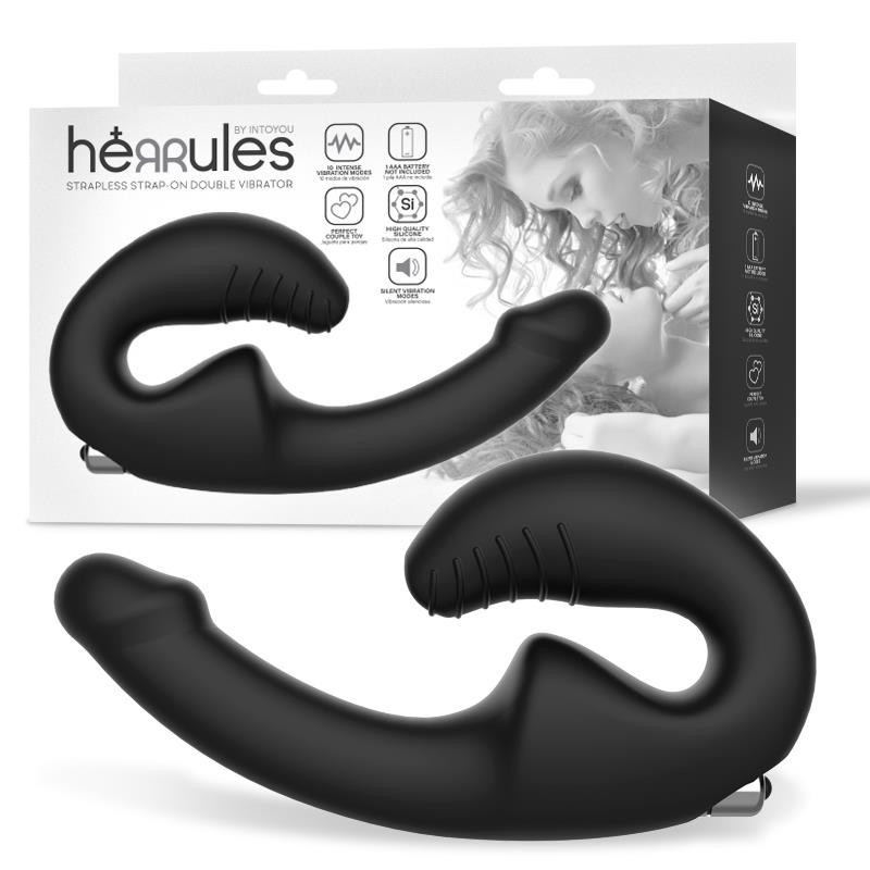 Vibromasseur à gode ceinture Double sans harnais