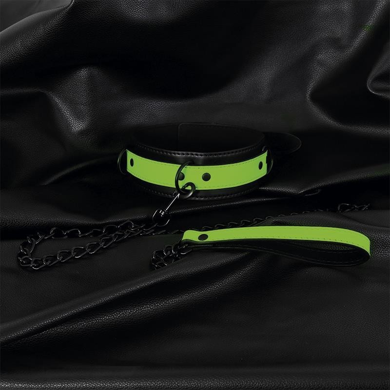 Collier avec laisse que phosphorescent