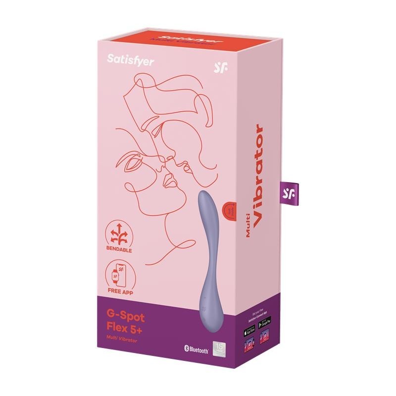 G-Spot Flex 5+ Multi Vibromasseur avec Satisfyer Connect APP Lilas