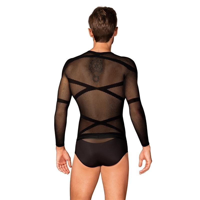 T101 nuisettette manches longues Semi transparent S/M/L