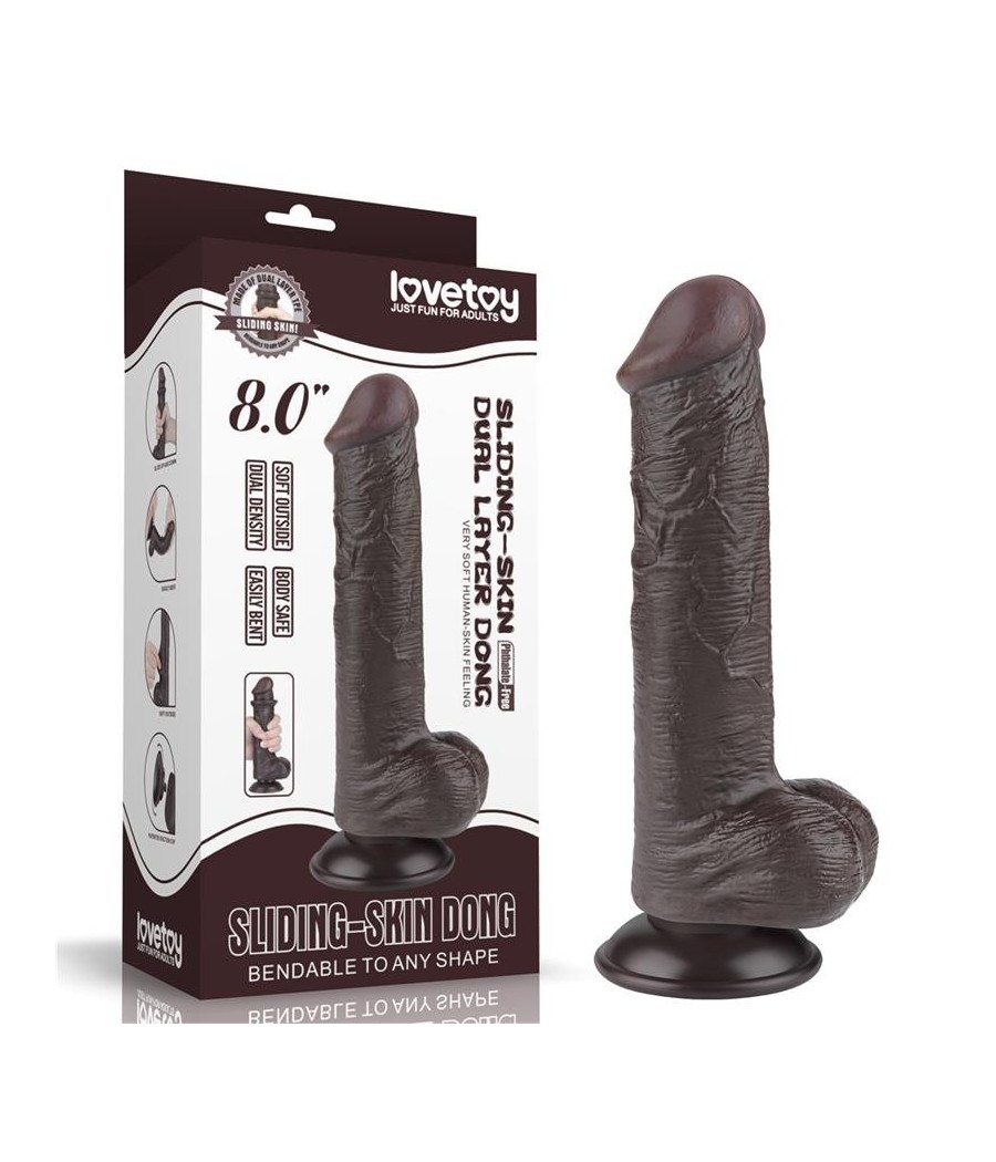 Gode Double Couche peau glissante 8