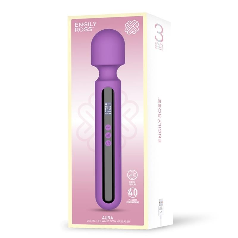 Aura Vibromasseur avec écran Digital, Grande taille et puissance 29,5 cm