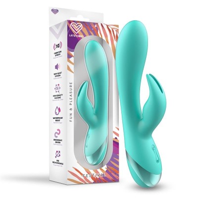 Pertes vibromasseur Rabbit USB Celeste