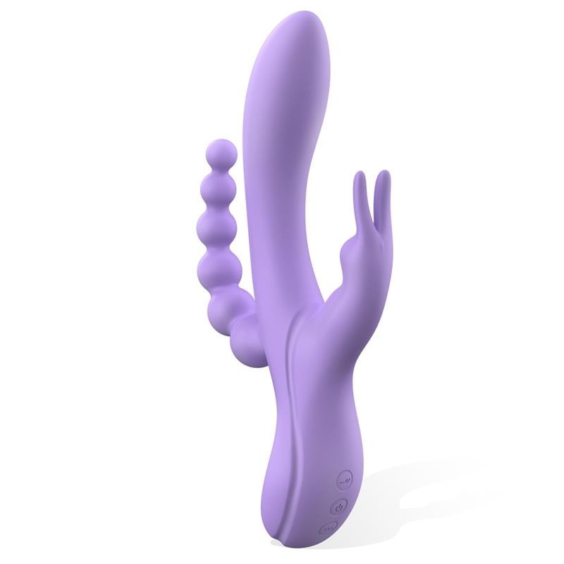 Lindsaet vibromasseur avec Chaîne Anale Silicone Liquide Unibody Flexible 2 Moteurs