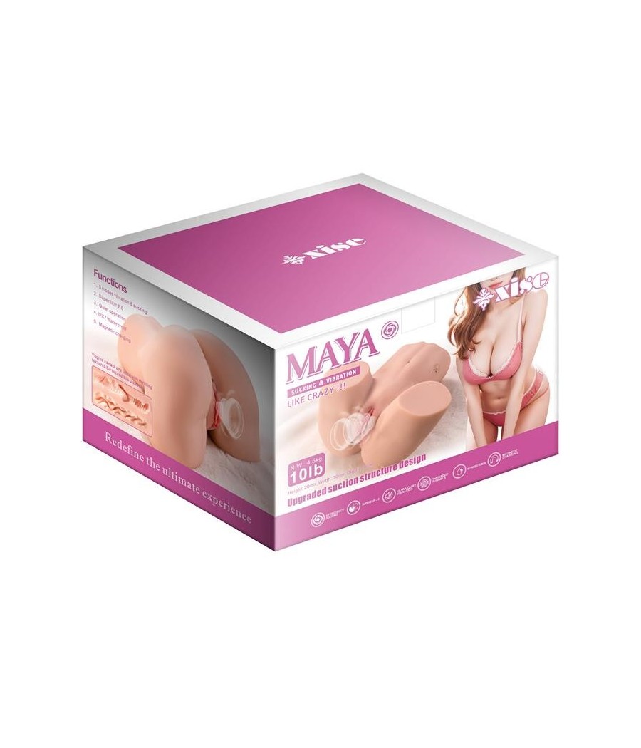 Masturbateur torse Maya vibrant et succion 4,5 kg