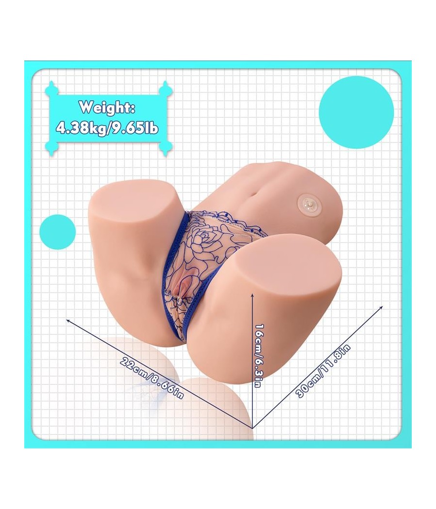 Masturbateur torse Maya vibrant et succion 4,5 kg