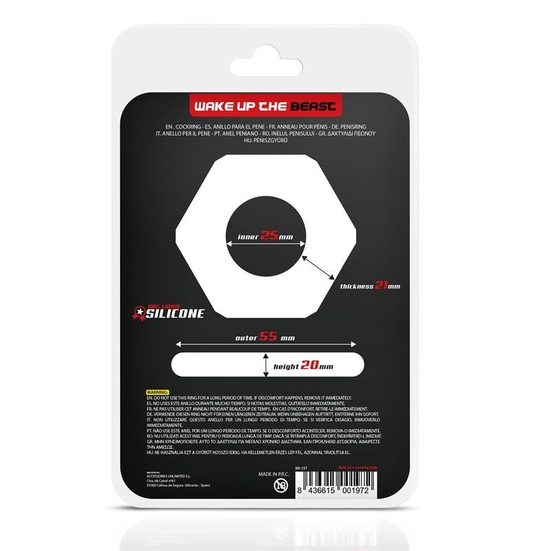 Anneau écrou pour pénis silicone Liquide 25 mm