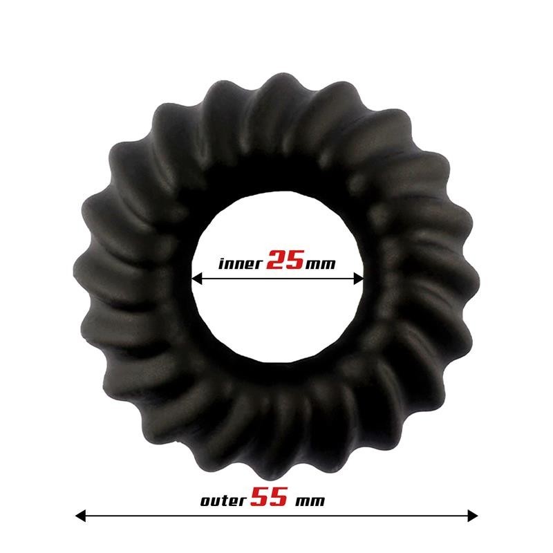 Anneau à pénis Sawtooth silicone Liquide 25 mm