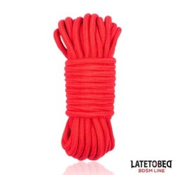 corde Bondage en coton 5 m rouge