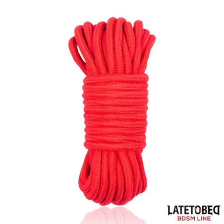 corde Bondage en coton 5 m rouge