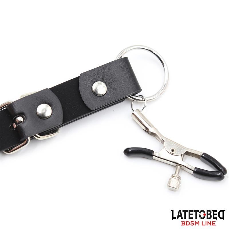laisses de Bondage pour jambes avec pinces pour Clitoris