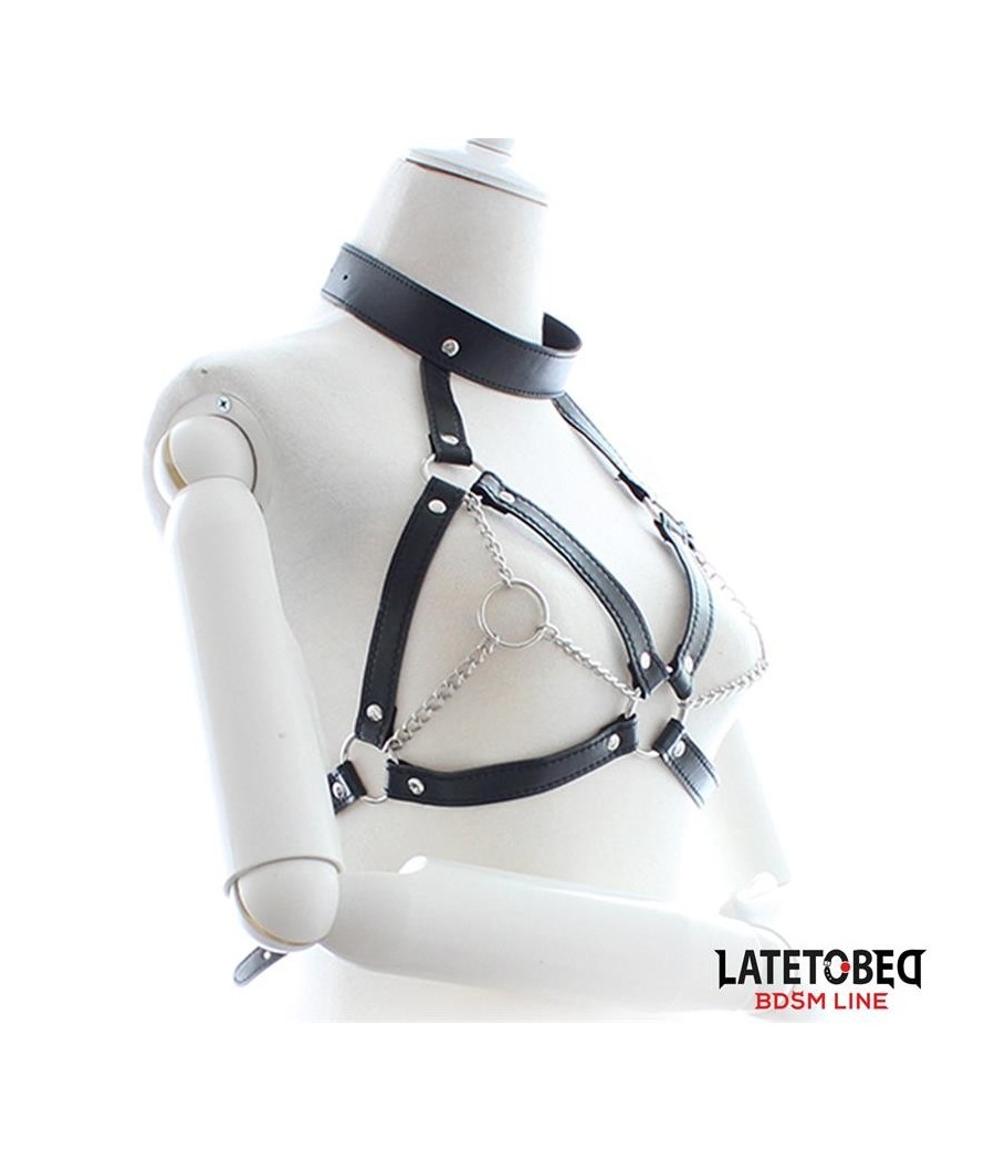 harnais Bondage avec bonnets Ouvertes et chaines
