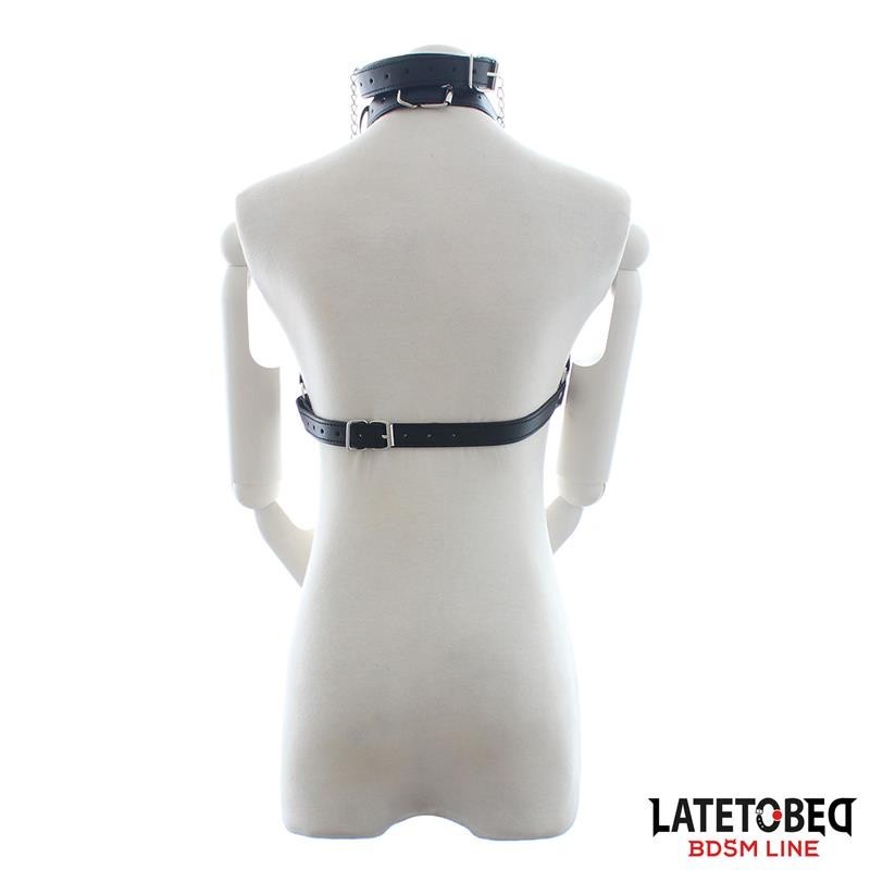 harnais de Bondage bonnets ouvertes, baillon et pinces à tétons