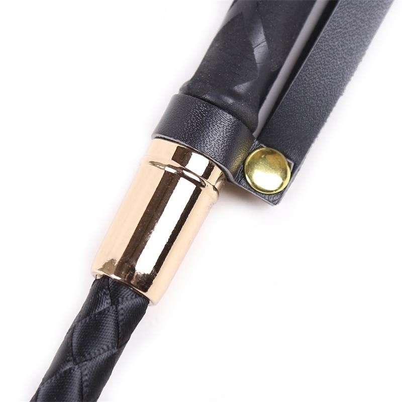 cravache en metal Noir et dorée