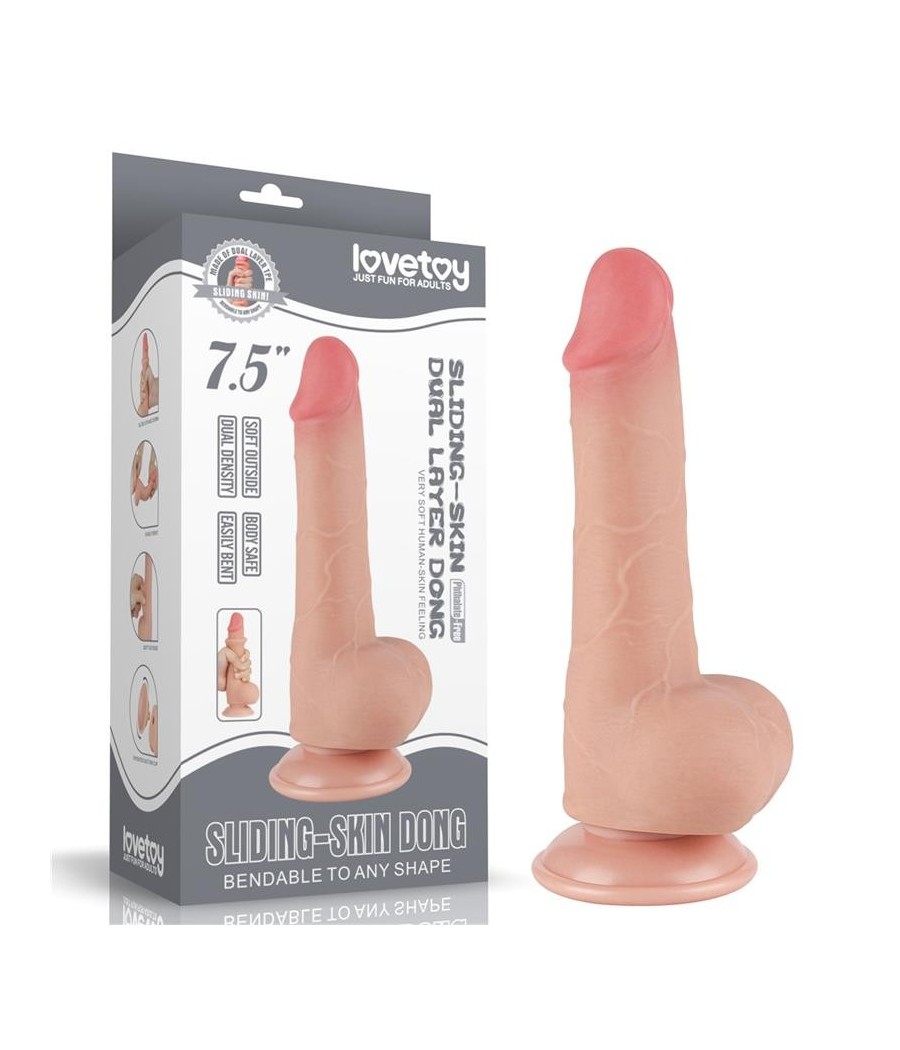 Gode Double Couche peau glissante 7.5