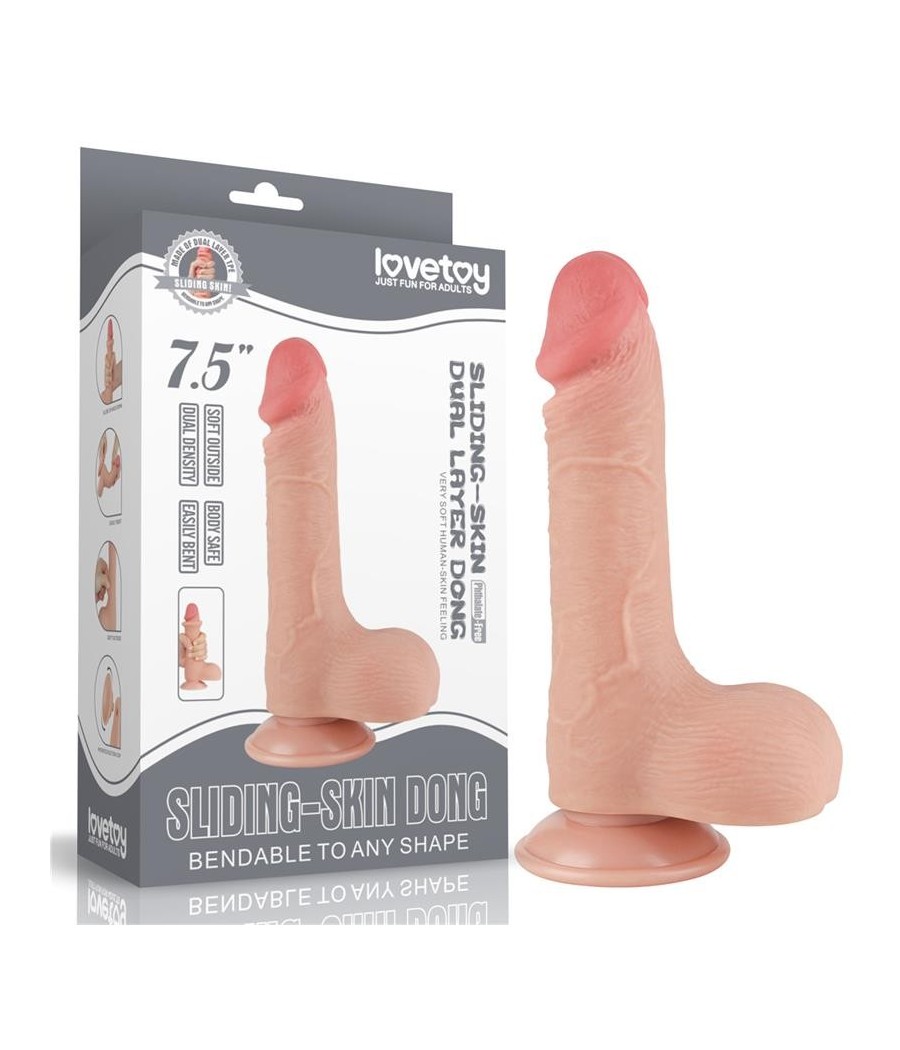 Gode Double Couche peau glissante 7.5