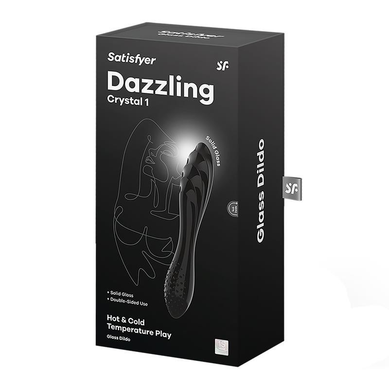 stimulateur en verre Dazzling 1 Noir chaud et froid