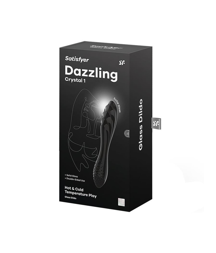 stimulateur en verre Dazzling 1 Noir chaud et froid