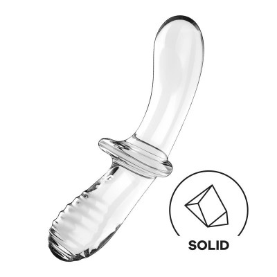 stimulateur en verre Double Chaud et Froid Transparent