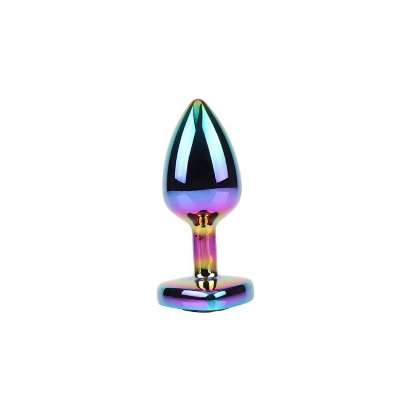 Plug Anal Rainbow Heart Gem Taille S