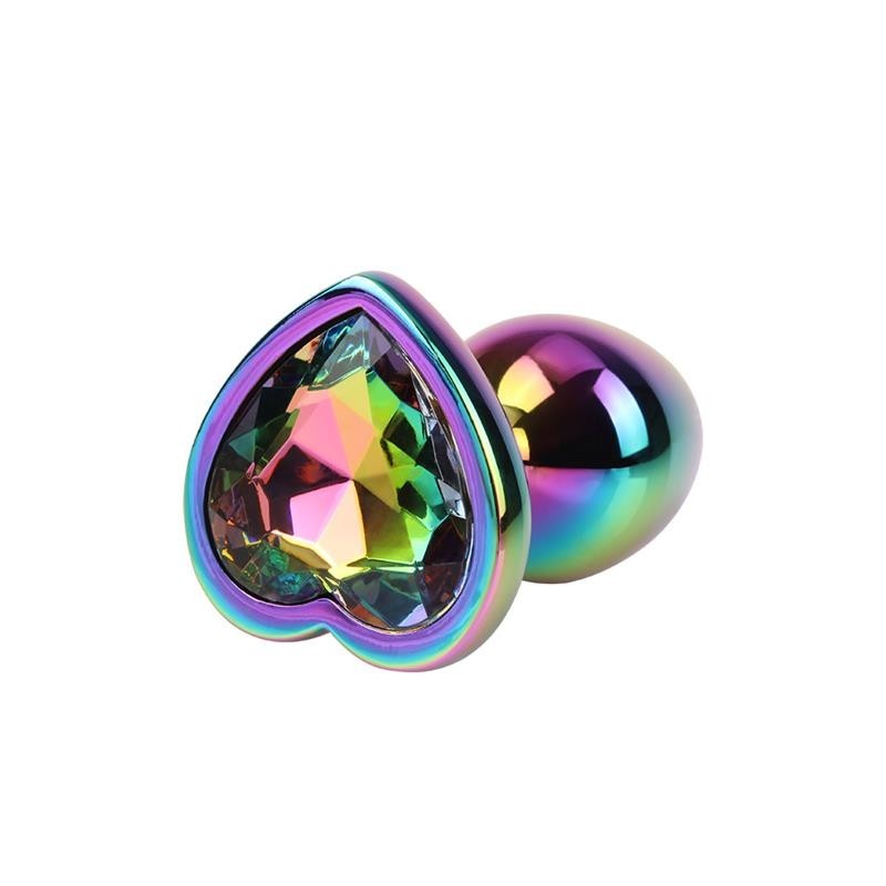 Plug Anal Rainbow Heart Gem Taille S