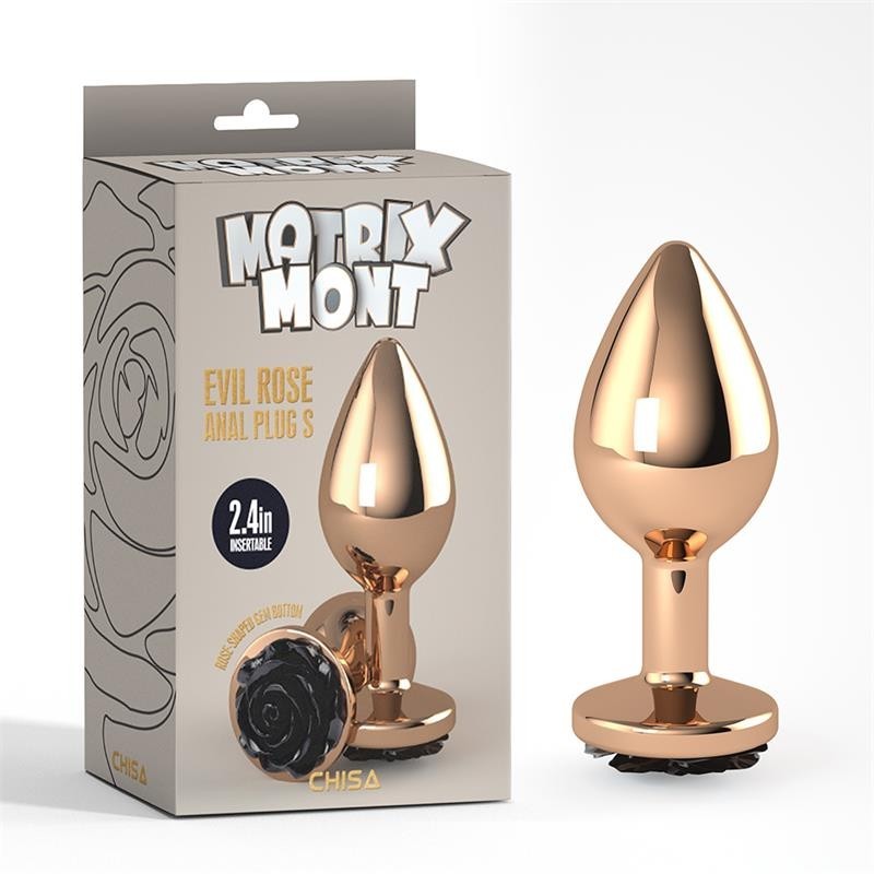 Plug Anal dorée Evil Rose Anal taille S