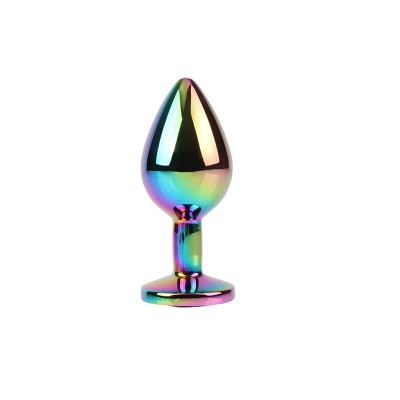 Rainbow Gem Plug Anal Multicouleure avec pierre taille M