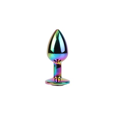 Rainbow Gem Plug Anal multicouleure avec pierre taille S