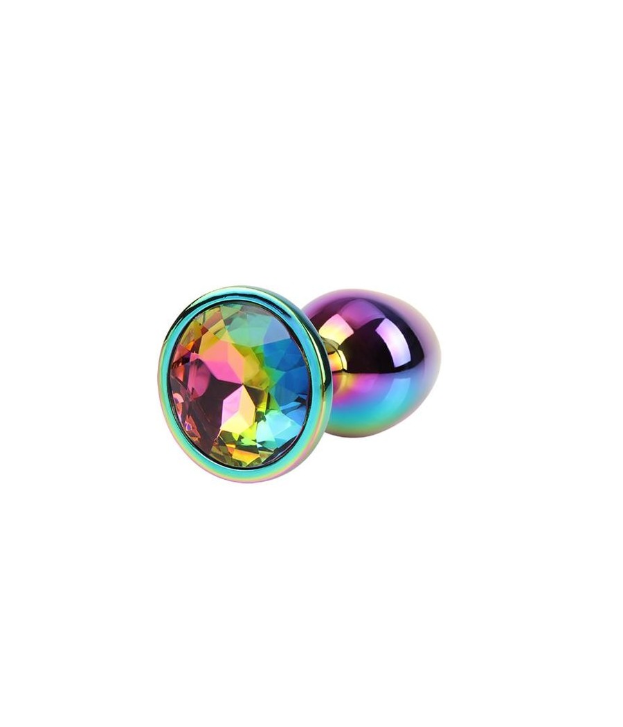 Rainbow Gem Plug Anal multicouleure avec pierre taille S