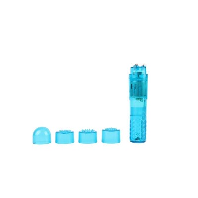 Mini Vibromasseur 3 tetes Bleu