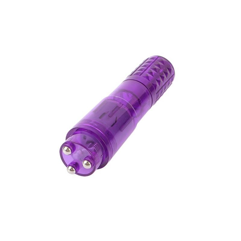 Mini Vibromasseur 3 tetes mauve