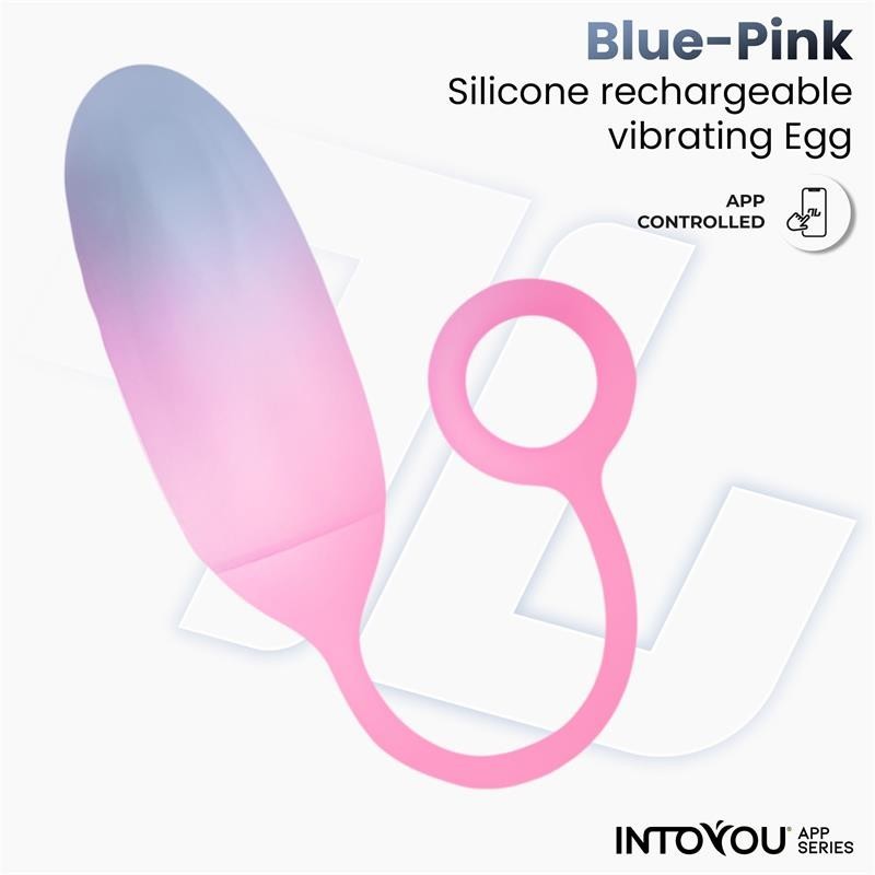 oeuf avec APP silicone Double couche bleu/rose