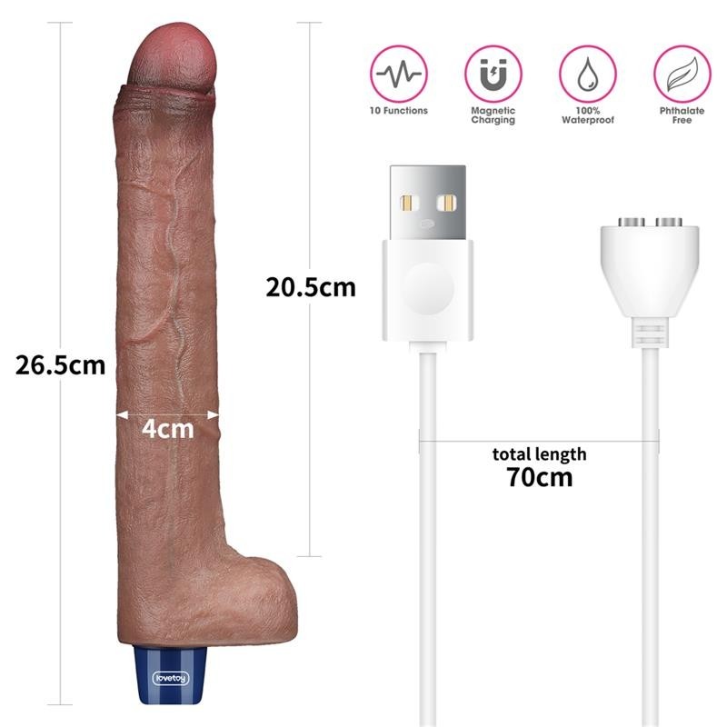 Vibromasseur réaliste 10.5 USB