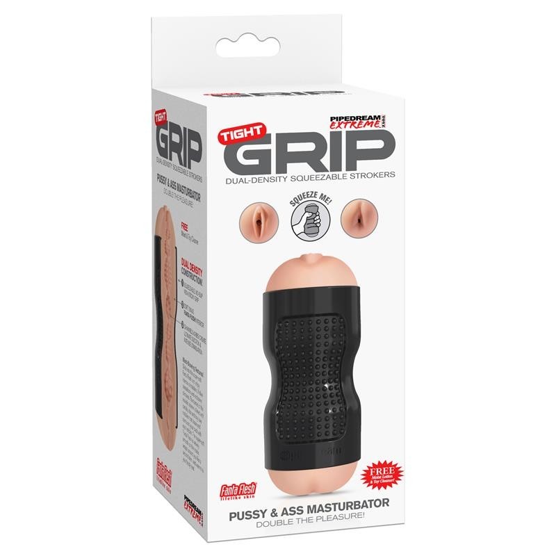 Pipedream Extreme Toyz Masturbateur à prise serrée pour chatte et cul Couleur Noir