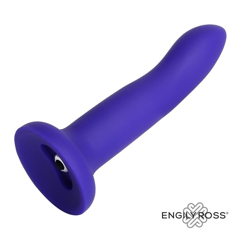 Gode vibrant qui change couleur bleu a violet taille M 17 cm