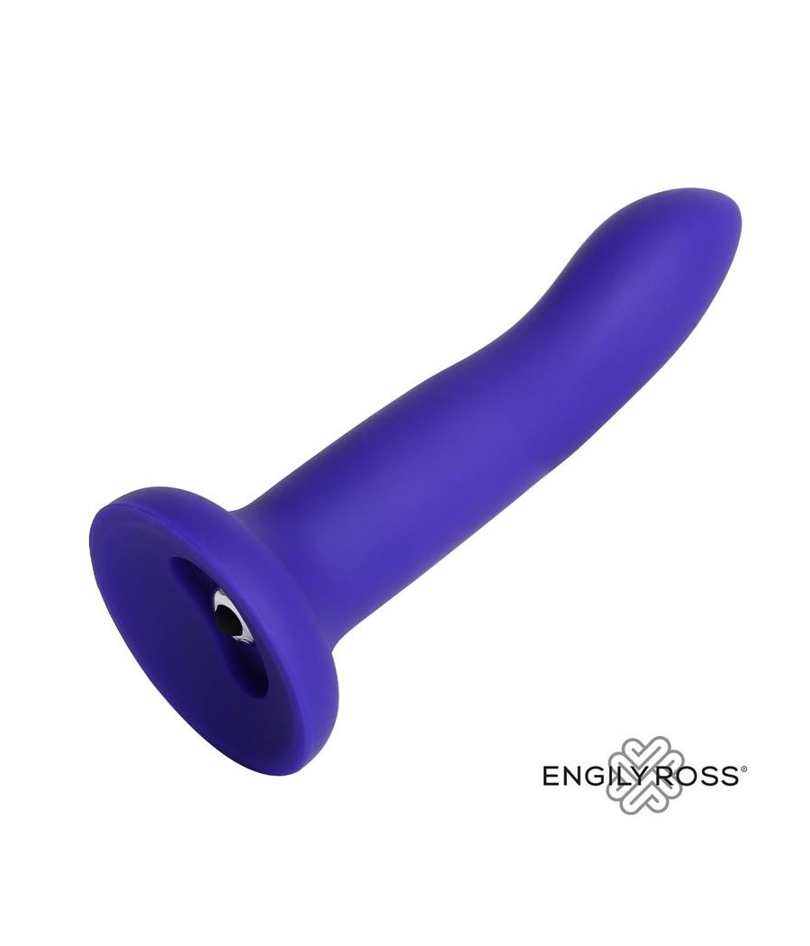 Gode vibrant qui change couleur bleu a violet taille M 17 cm