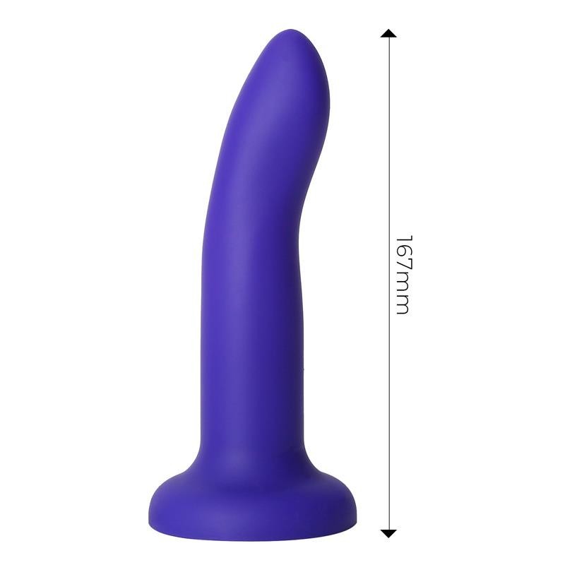 Gode vibrant qui change couleur bleu a violet taille M 17 cm