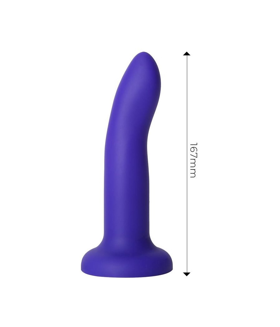 Gode vibrant qui change couleur bleu a violet taille M 17 cm