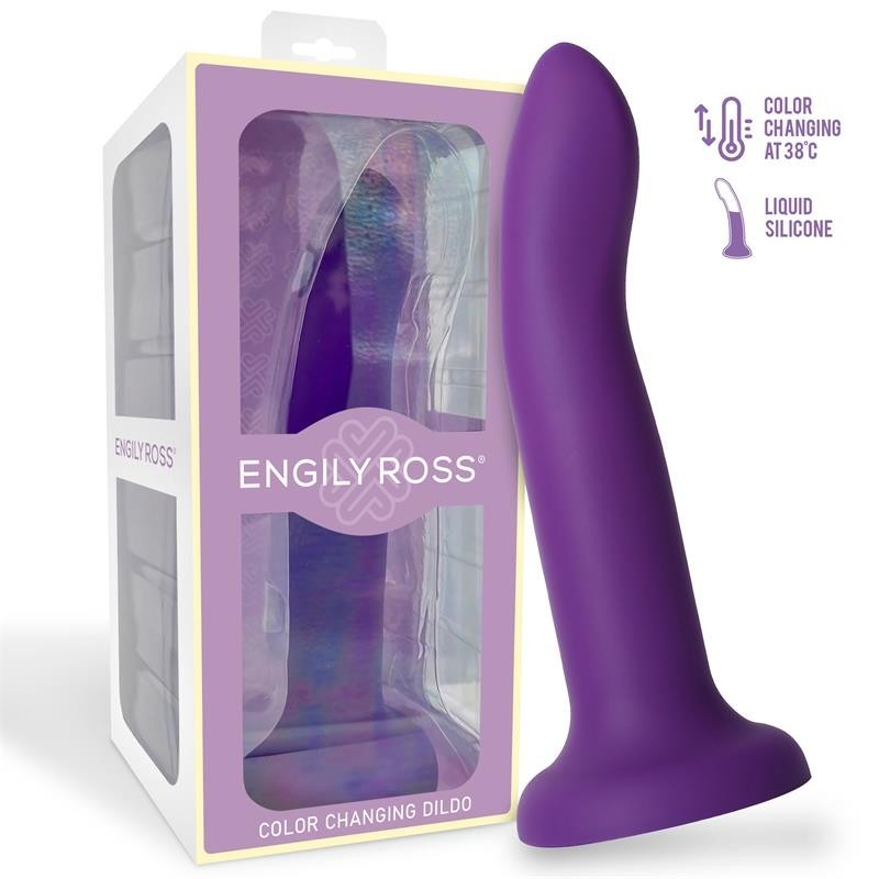 Gode Cambia de couleur pourpre a rose taille L 21 cm