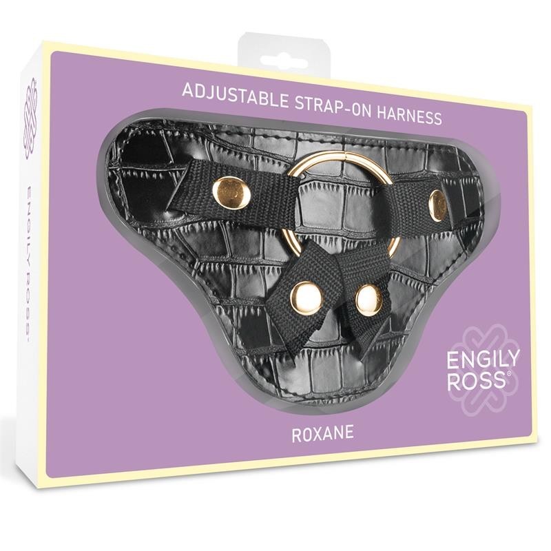 Roxane harnais Universal reglable 3 Anneau en silicone Noir